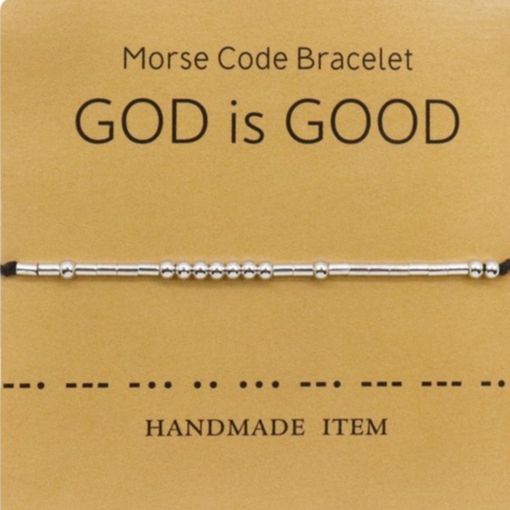 “God is Good” Morse Code Handmade Bracelet